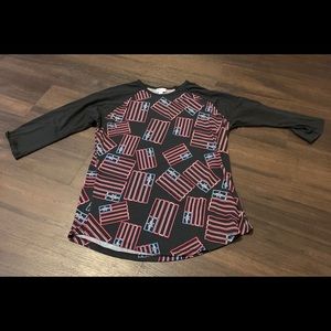 3 for $30 Lularoe Randy American Flag Shirt large